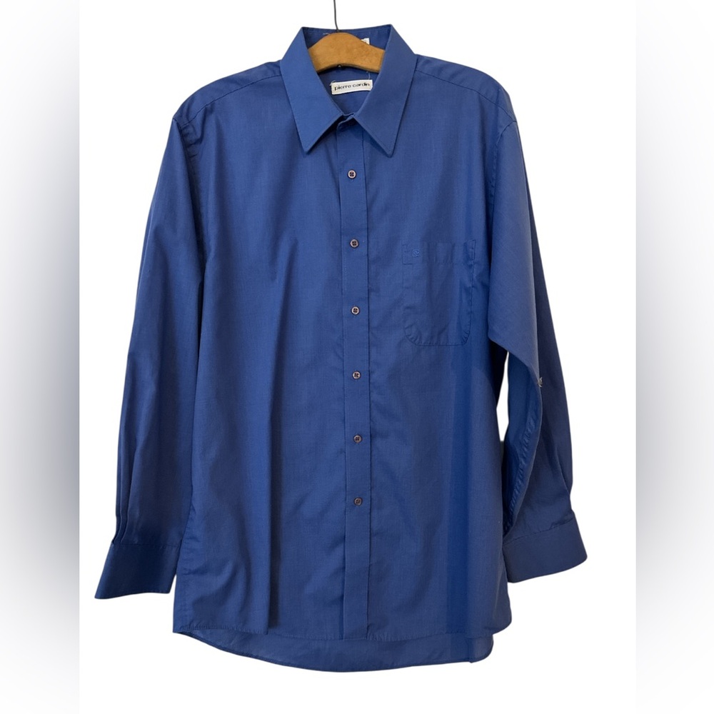 Pierre‎ Cardin Button Down Blue Dress Shirt Mens size 16-32/33 (D75)